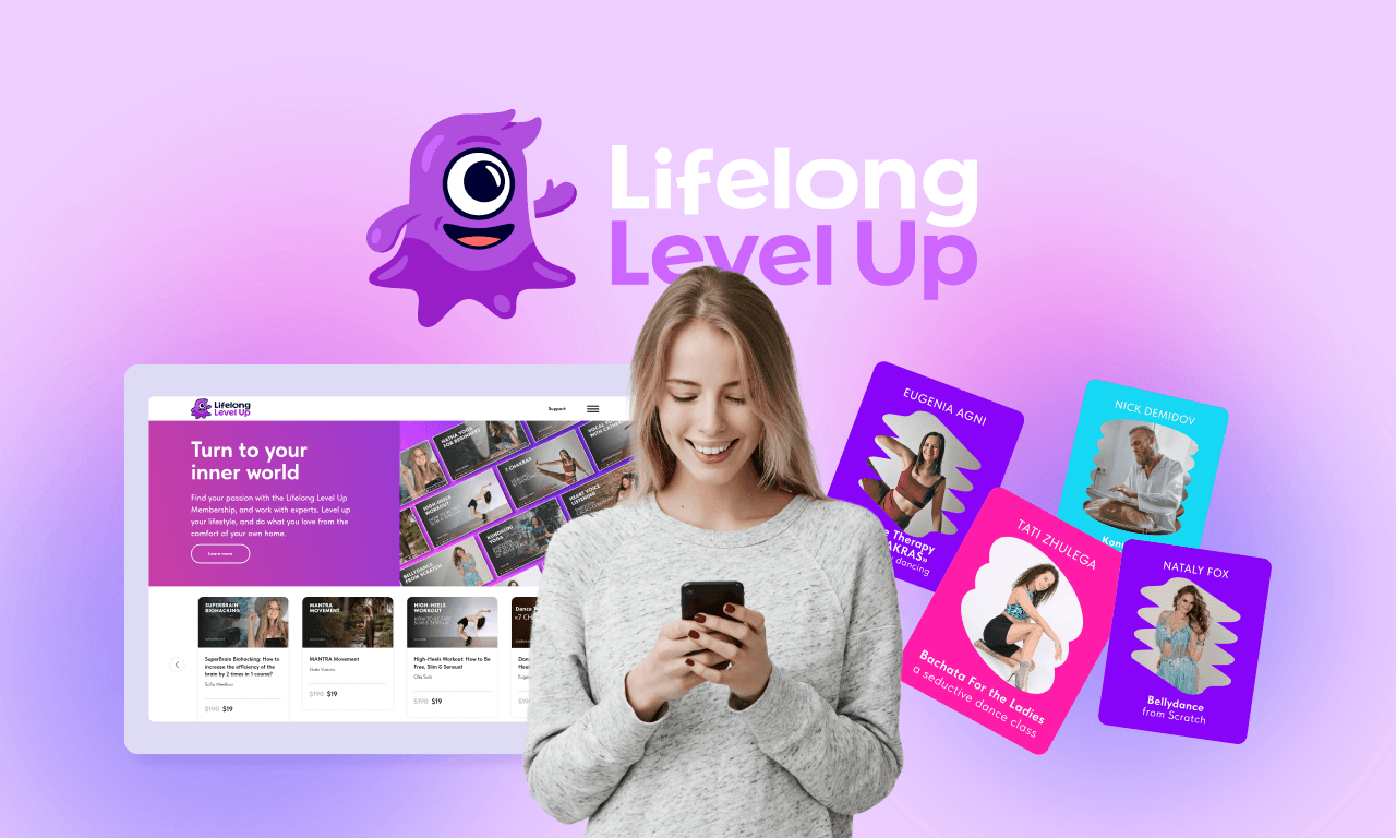 Lifelong Level Up — лендинг образовательной платформы